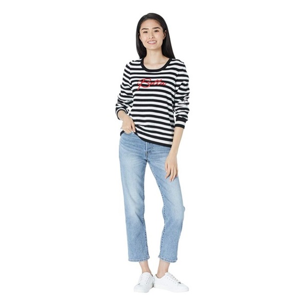 BCBGeneration Striped Long Sleeve Sweater - Picture 9 of 15